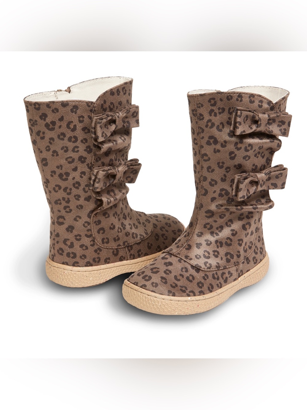 Livie & Luca Neve Leopard Boots Youth 11 Suede Pull On Booties